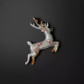 Set of Christmas tree toys with rose quartz "New Year's" collection "Stories" 6 pcs